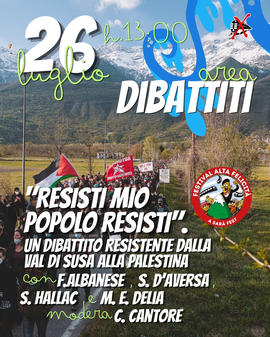 “RESISTI MIO POPOLO RESISTI” – UN DIBATTITO RESISTENTE DALLA VAL DI SUSA ALLA PALESTINA